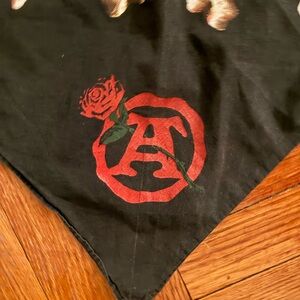 Black Bandana with Red Rose Alchemy Jewelry Vintage bandana